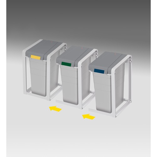 Atkritumu šķirošanas sistēma ProfiLine Öko L papildinājums / 38L / pelēka