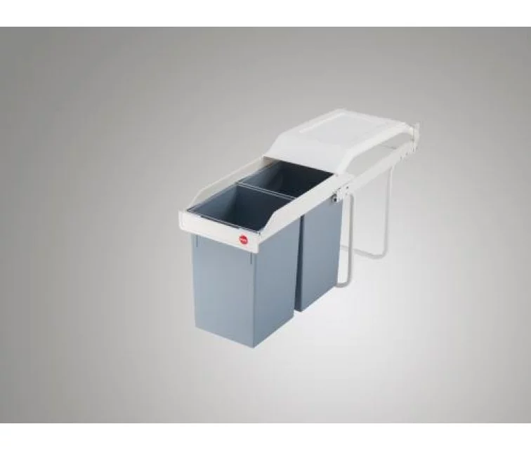 Hailo spintelės šiukšliadėžė Multi-Box Duo, kreminė, 2x14l, L dydžio Hailo spintelės šiukšliadėžė Multi-Box Duo, kreminė, 2x14l, L dydžio