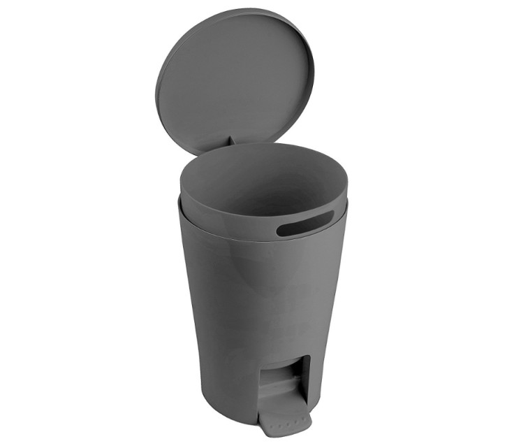 Bathroom pedal bucket 5L Diabolo grey