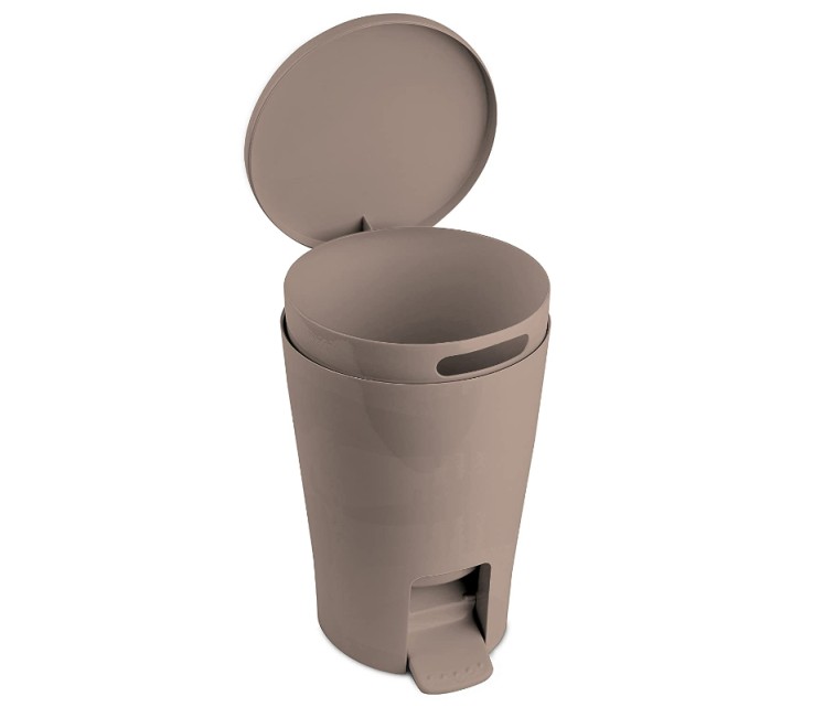 Bathroom pedal bucket 5L Diabolo brown