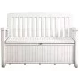 Pink/hoiukast Patio Bench, valge Pink/hoiukast Patio Bench, valge