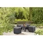 Garden chair/storage box Cube with cushion brown