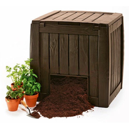 Deco Composter With Base 340L brown Deco Composter With Base 340L brown
