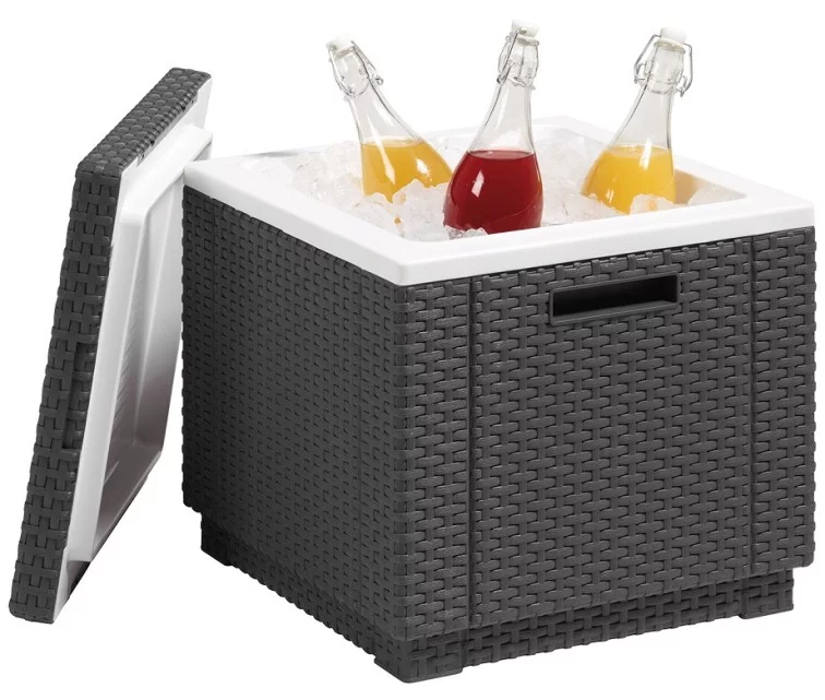 Dārza galdiņš/uzglabāšanas kaste Ice Cube pelēks Dārza galdiņš/uzglabāšanas kaste Ice Cube pelēks