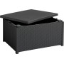 Garden table/storage box Arica brown