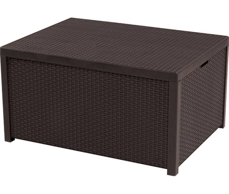 Garden table/storage box Arica brown