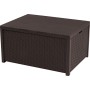 Garden table/storage box Arica brown