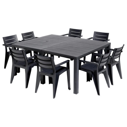 Garden table Julie Double Table ( 2 configurations) grey Garden table Julie Double Table ( 2 configurations) grey