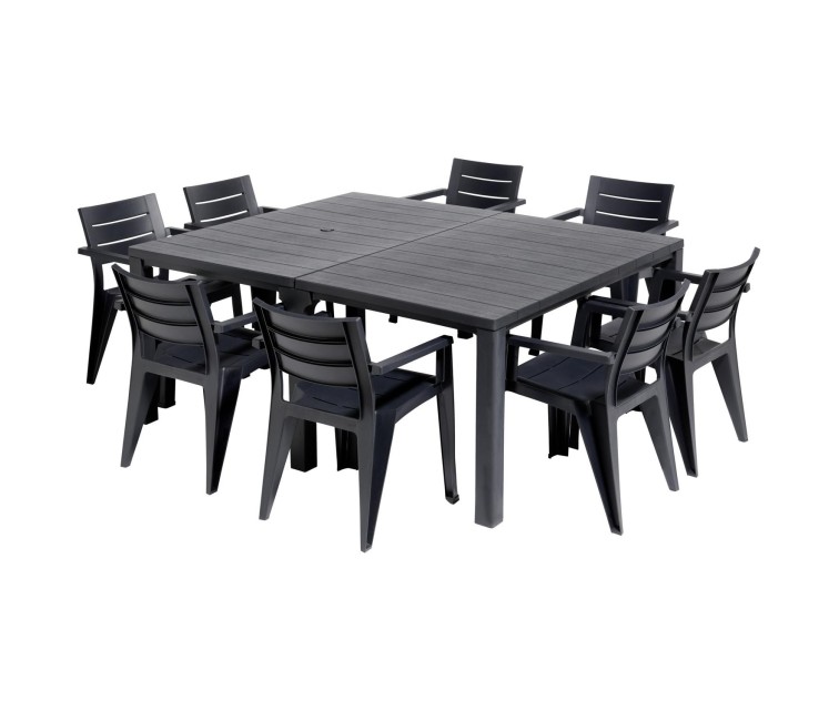 Dārza galds Julie Double Table ( 2 konfigurācijas) pelēks