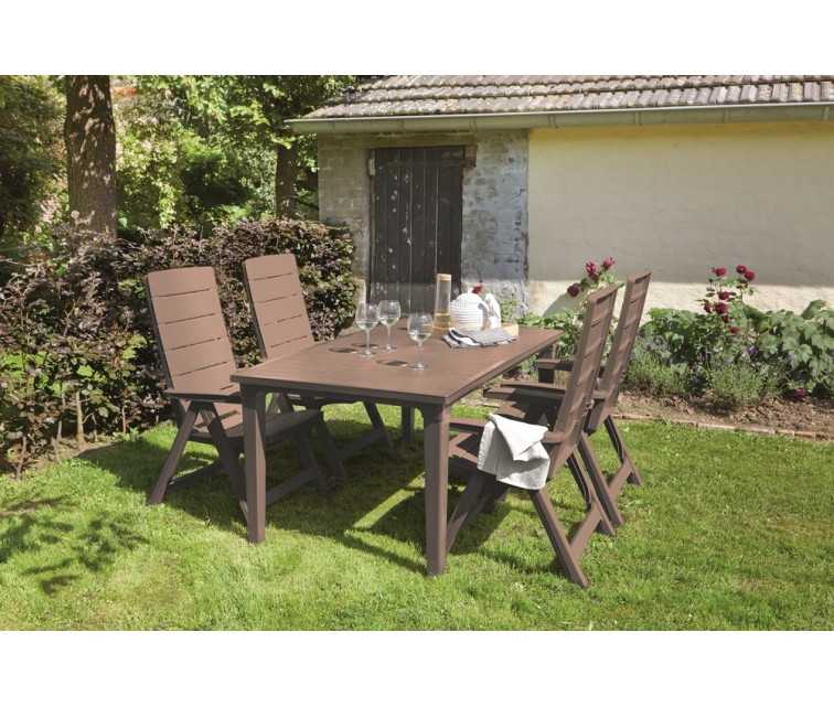 Garden table Futura brown