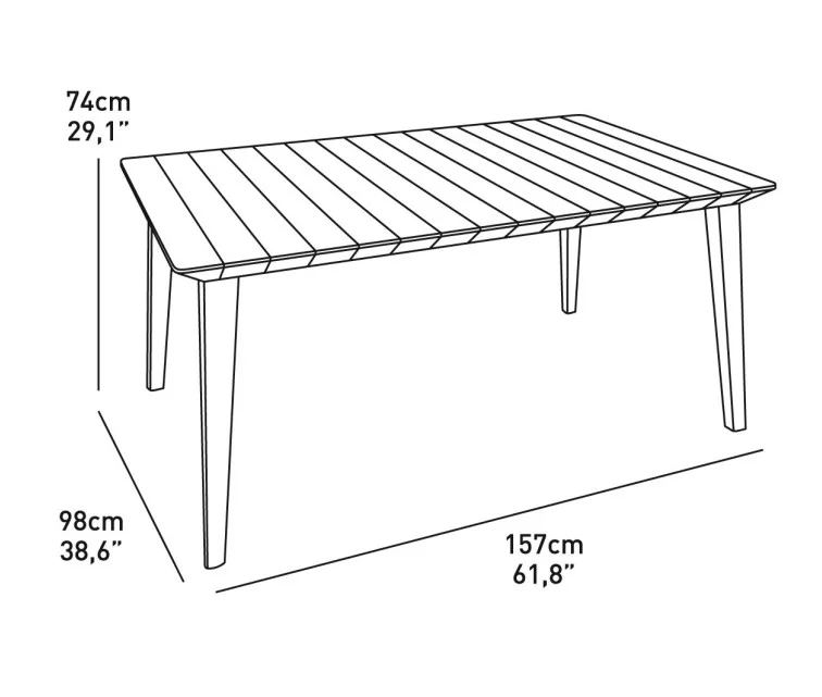 Garden table Lima 160 grey Garden table Lima 160 grey