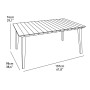 Garden table Lima 160 grey