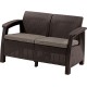 Dārza dīvāns divvietīgs Corfu Love Seat brūns Dārza dīvāns divvietīgs Corfu Love Seat brūns