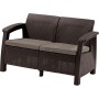 Garden sofa double Corfu Love Seat brown