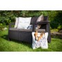 Garden sofa double Corfu Love Seat brown