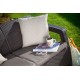 Dārza dīvāns divvietīgs Corfu Love Seat brūns