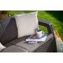 Dārza dīvāns divvietīgs Corfu Love Seat brūns