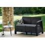 Garden sofa double Corfu Love Seat brown