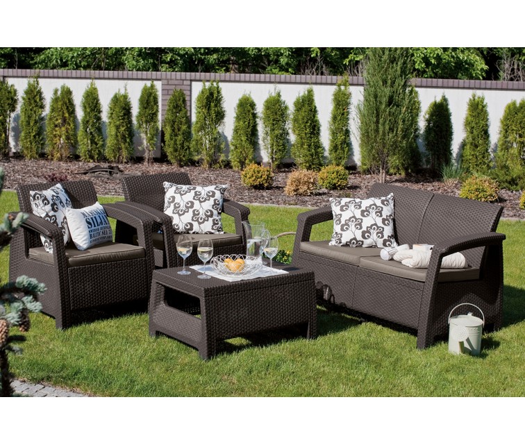 Garden furniture set Corfu Set brown