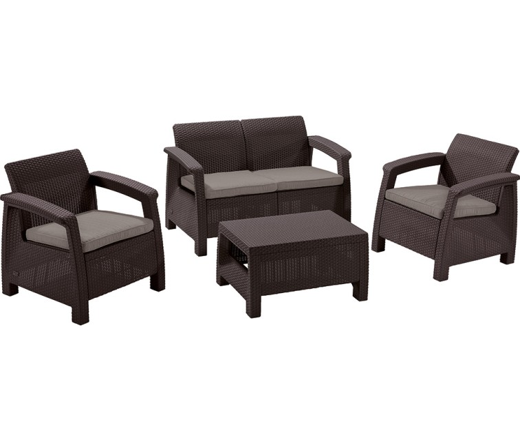 Garden furniture set Corfu Set brown