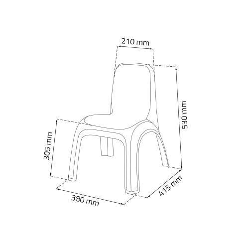 Bērnu krēsliņš Kids Table zaļš Bērnu krēsliņš Kids Table zaļš