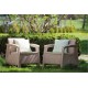 Dārza krēsli Corfu Duo Set bēši Dārza krēsli Corfu Duo Set bēši