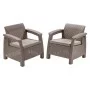 Dārza krēsli Corfu Duo Set bēši