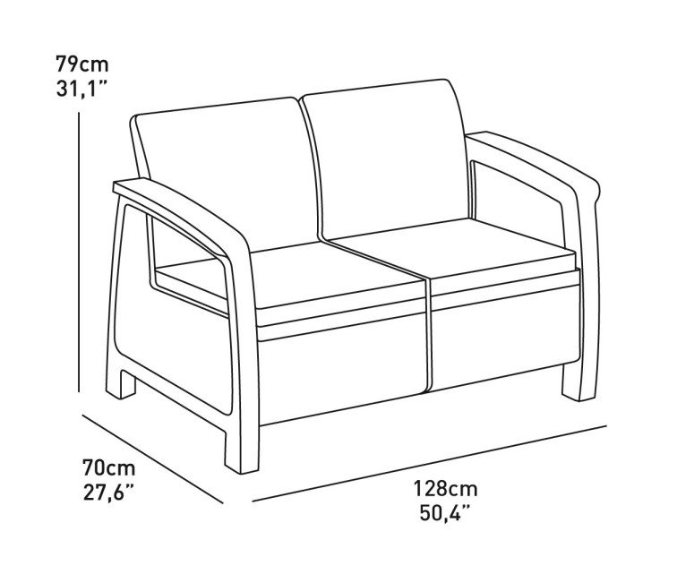 Garden furniture set Corfu Set brown