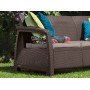 Садовый диван трехместный Corfu Love Seat Max коричневый