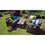 Corfu Love Seat Max brown three-seater garden sofa