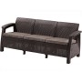 Corfu Love Seat Max brown three-seater garden sofa