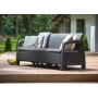 Corfu Love Seat Max triple garden sofa grey