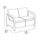 Dārza dīvāns divvietīgs Corfu Love Seat brūns Dārza dīvāns divvietīgs Corfu Love Seat brūns
