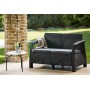 Garden sofa double Corfu Love Seat grey