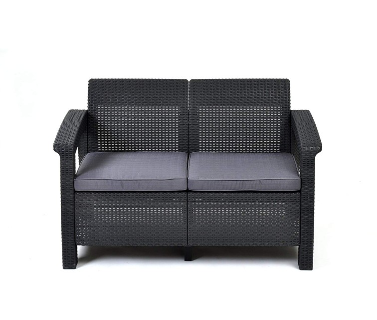 Garden sofa double Corfu Love Seat grey