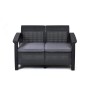 Garden sofa double Corfu Love Seat grey