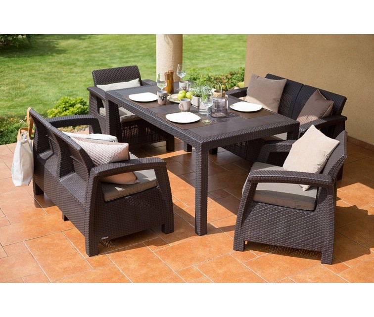 Garden furniture set Corfu Fiesta Set brown