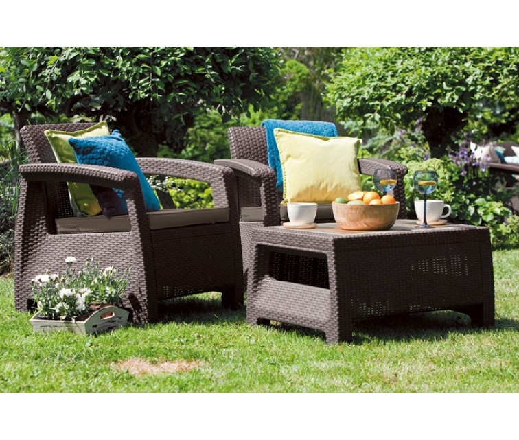 Garden furniture set Corfu Weekend brown