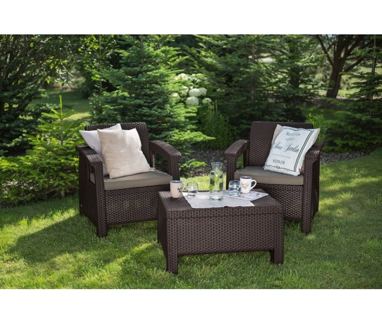 Garden furniture set Corfu Weekend brown