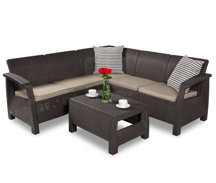 Garden furniture set Corfu Relax Set brown