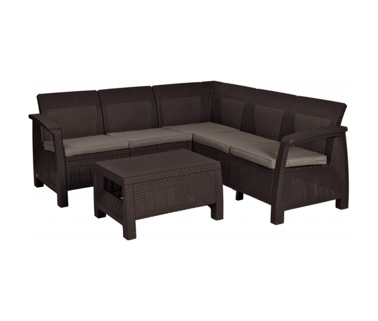 Garden furniture set Corfu Relax Set brown