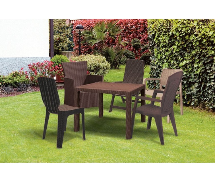 Garden table Melody Quartet brown