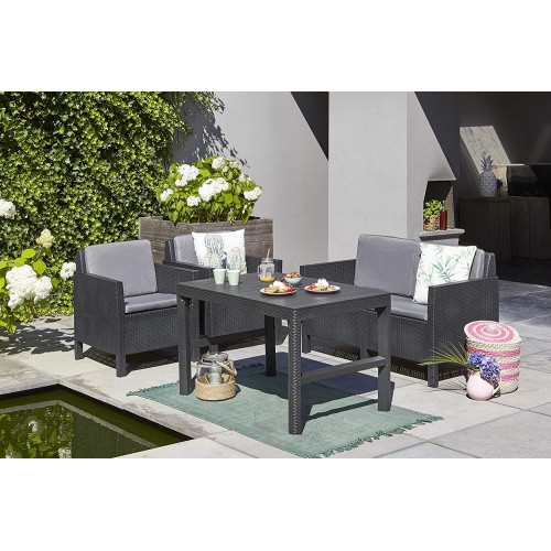 Lyon Rattan Table grey Lyon Rattan Table grey
