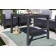 Dārza galds Lyon Rattan Table pelēks Dārza galds Lyon Rattan Table pelēks