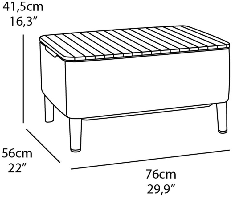 Комплект садовой мебели Salemo Balcony Set серый