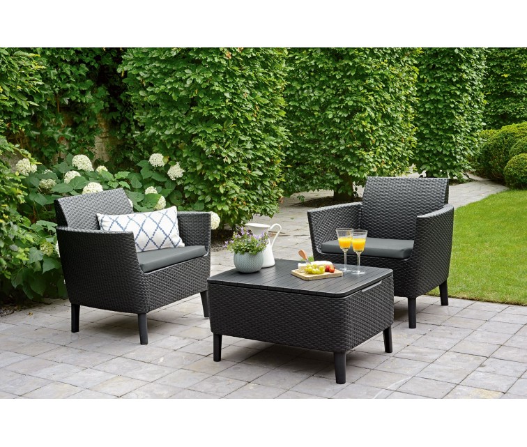 Garden furniture set Salemo Balcony Set grey