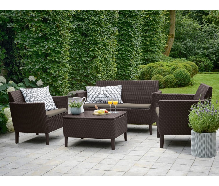 Garden furniture set Salemo Set brown