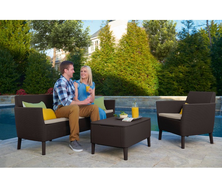 Garden furniture set Salemo Set brown