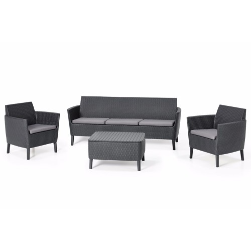 Dārza mēbeļu komplekts Salemo 3 Seater Set pelēks Dārza mēbeļu komplekts Salemo 3 Seater Set pelēks