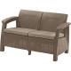 Dārza dīvāns divvietīgs Corfu Love Seat bēšs Dārza dīvāns divvietīgs Corfu Love Seat bēšs